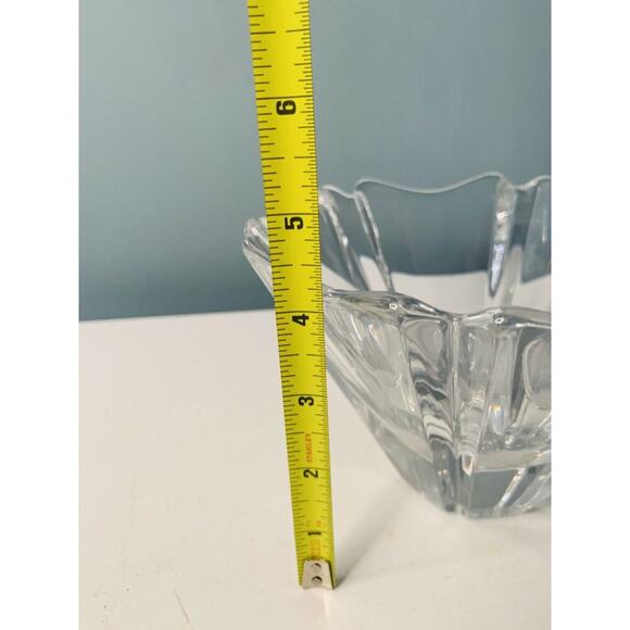 Orrefors Orion Crystal Bowl 7” Wide Signed Lars Hellsten LH 464213 Sweden - Picture 11 of 16